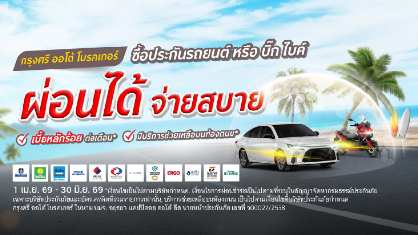 ซื้อประกันรถยนต์หรือ บิ๊ก ไบค์ ผ่อนได้ จ่ายสบาย